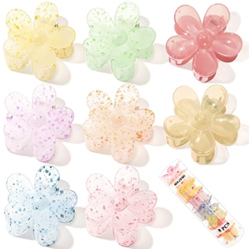 Hair Claw Clips Flower Hair Clips 8PCS Cute Hair Clip Daisy Hair Clips Big Claw Clip Strong Hold Cli...
