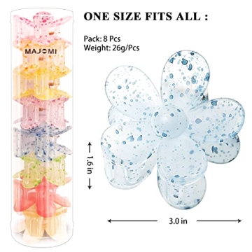 Flower Hair Claw Clips 8PCS for Women Girls - Strong Hold Accessories