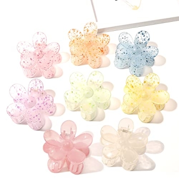 Flower Hair Claw Clips 8PCS for Women Girls - Strong Hold Accessories