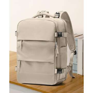 coowoz Large Travel Backpack For Women Men,Carry On Backpack Flight Approved,Hiking Backpack Waterpr...