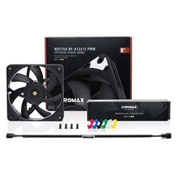 Noctua NF-A12x15 PWM chromax.Black.swap, Premium Quiet Slim Fan, 4-Pin (120x15mm, Black)
