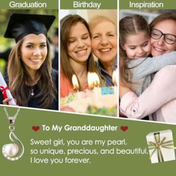 Granddaughter Necklace - Granddaughter Gifts from Grandma, Graduation Gifts for Her, Birthday Inspir...