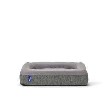 Casper Dog Bed, Plush Memory Foam, Medium, Gray, 25.0"L x 33.0"W x 6.0"Th