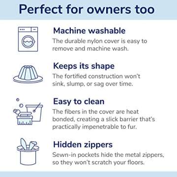 Casper Dog Bed, Plush Memory Foam, Medium, Gray, 25.0"L x 33.0"W x 6.0"Th