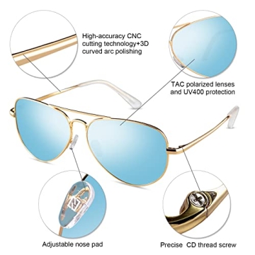 NEWSTE Polarized Aviator Sunglasses for Men & Women