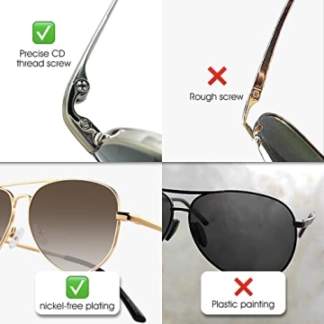 NEWSTE Polarized Aviator Sunglasses for Men & Women