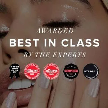 Static Nails Reusable Pop-On Manicure Set, Peach Sway Square (26 pcs, Plastic, False Nails) - Non-Damaging Glue-On Nails