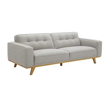 Rivet Bigelow Modern Sofa Couch with Wood Base - Stylish Comfort
