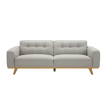 Rivet Bigelow Modern Sofa Couch with Wood Base - Stylish Comfort