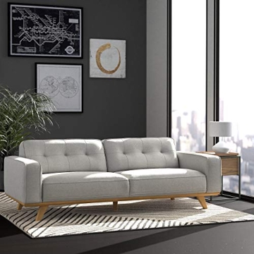 Rivet Bigelow Modern Sofa Couch with Wood Base - Stylish Comfort