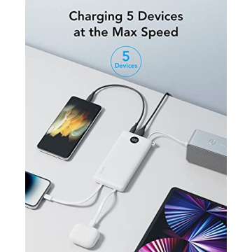 VRURC Portable Charger 10000mAh with Built-in Cables