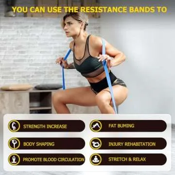 Pull Up Bands, Resistance Bands, Pull Up Assistance Band Resistance Exercise Bands for Men & Women Working Out, Body Stretching, Physical Therapy, Muscle Training - Black