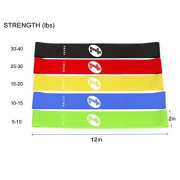 TOPLUS Resistance Bands Set - 5 Durable Exercise Loops