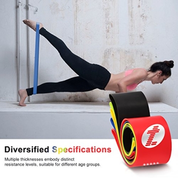 TOPLUS Resistance Bands Set - 5 Durable Exercise Loops