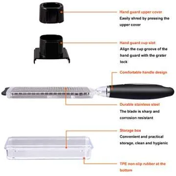 Premium Otevy Mos Ginger Grater Tool with Container