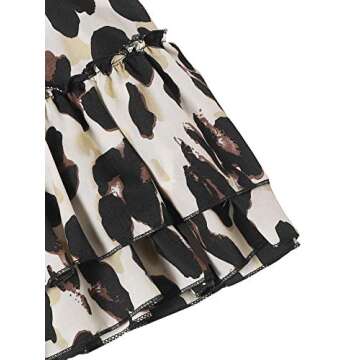SheIn Women's Leopard Print Ruffle Hem Skirt for All Occasions