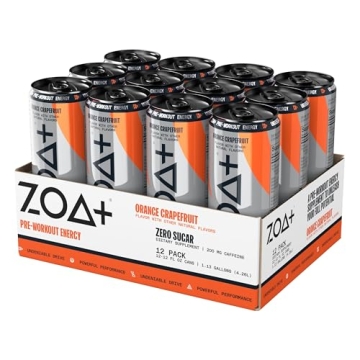 ZOA+ Pre-Workout Energy Drink - Zero Sugar, NSF Certified