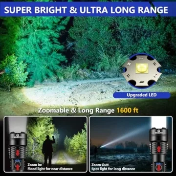High Lumens Rechargeable LED Flashlight - Esgofo