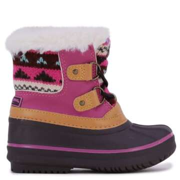 LONDON FOG Girls Toddler Tottenham Cold Weather Snow Boot BR/FUS size 10 Toddler
