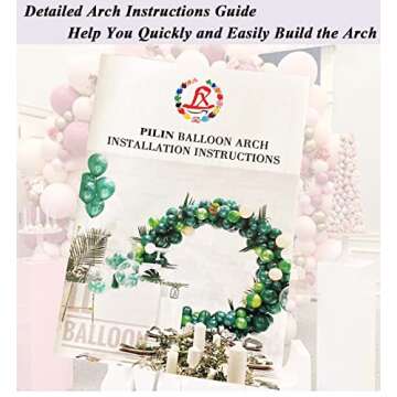 PILIN 5ft White Balloon Arch for Party Decorations