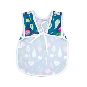BapronBaby Organic Produce Bapron - No Neck Tie Safer Bib for Baby & Toddler - Soft Waterproof Stain Resistant - Machine Washable - Sz Preschool 3-5yrs
