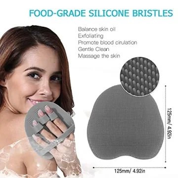 Soft Silicone Face Body Brush Set Gentle Exfoliation Massage