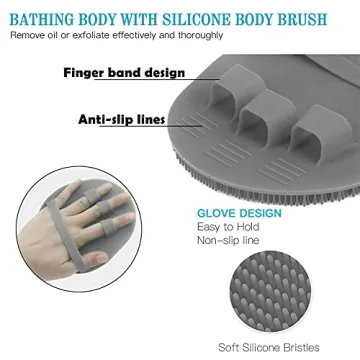 Soft Silicone Face Body Brush Set Gentle Exfoliation Massage