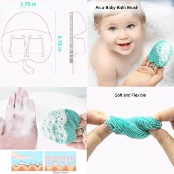 Soft Silicone Face Body Brush Set Gentle Exfoliation Massage