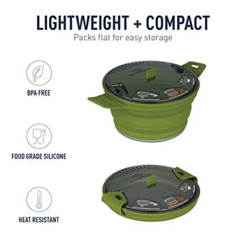 Sea to Summit X-Pot Collapsible Camping Cook Pot, 2.8 Liter - Grey
