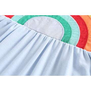 Frogwill Toddler Girls Fifties Summer Dress Blue Rainbow 2-7Y (5T, Purple)