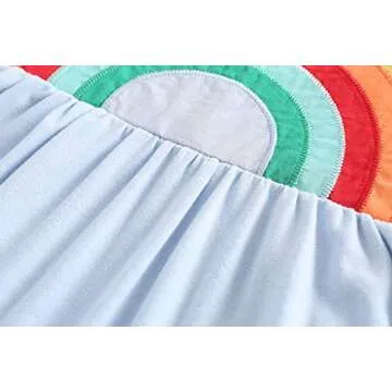 Frogwill Toddler Girls Fifties Summer Dress Blue Rainbow 2-7Y (5T, Purple)