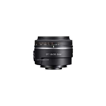 Sony Alpha SAL35F18 35mm f/1.8 A-mount Wide Angle Lens with Hood and Caps