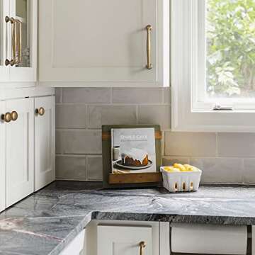 Yanxia Set of 6 Elegant Antique Brass Cabinet Knobs - Classic Round Kitchen Hardware, Vintage Drawer Pulls Sleek Retro Dresser Handles