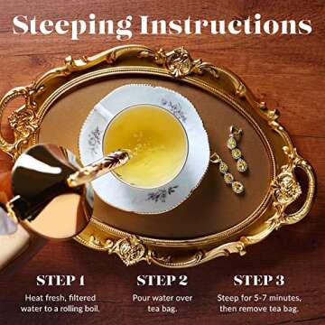 The Republic of Tea - Young Lady Danbury Topaz Citrus Herbal Tea, 36 Tea Bags, Caffeine-Free Hibiscus Tea Inspired by Queen Charlotte: A Bridgerton Story