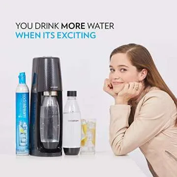 SodaStream 1101098010 Fizzi Sparkling Water Maker, 9.2 x 11.2 x 17.4", Black