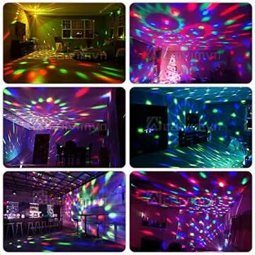 Disco Ball, Disco Ball Light caivimvn Sound Activated Party Lights with Remote Control Dj Lights, 7 Color Modes Disco Light for Home Room Dance Parties Birthday DJ Bar Pub Club Karaoke Xmas Wedding