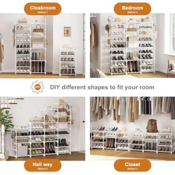 9-Tier Shoe Rack for 50-55 Pairs - Sturdy & Stylish