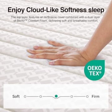 Novilla Twin Mattress, 8 Inch Twin Size Mattresses in a Box with Smarts™ Coil for Pressure Relief,...