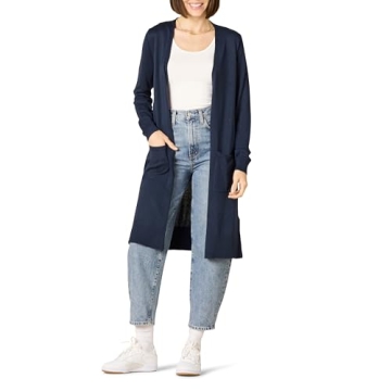 Amazon Essentials Women's Lightweight Longer Length Cardigan Sweater - Navy