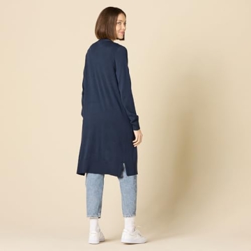 Stylish Women's Lightweight Cardigan Sweater in Navy