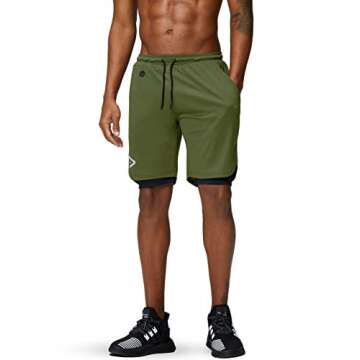 Pinkbomb Men’s 2 in 1 Running Shorts with Phone Pocket