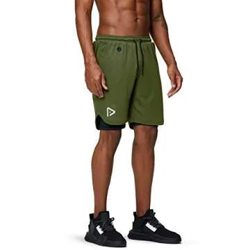 Pinkbomb Men’s 2 in 1 Running Shorts with Phone Pocket