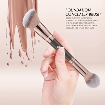 KINGMAS Double-Ended Foundation Makeup Brush for Flawless Effect