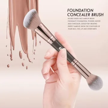 KINGMAS Double-Ended Foundation Makeup Brush for Flawless Effect