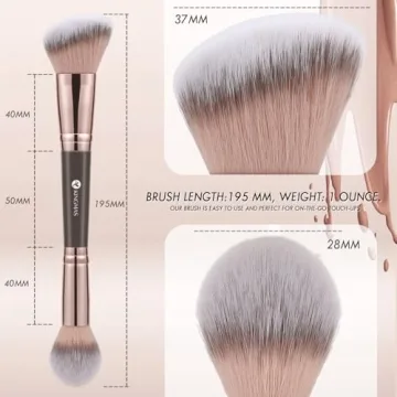 KINGMAS Double-Ended Foundation Makeup Brush for Flawless Effect