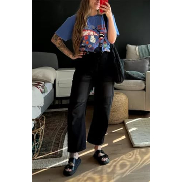 Stylish Barrel Horseshoe Jeans for Women with Pockets