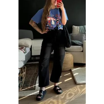 Stylish Barrel Horseshoe Jeans for Women with Pockets