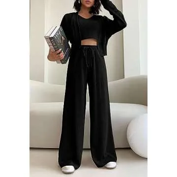 Trendy PRETTYGARDEN 3-Piece Women's Track Suit