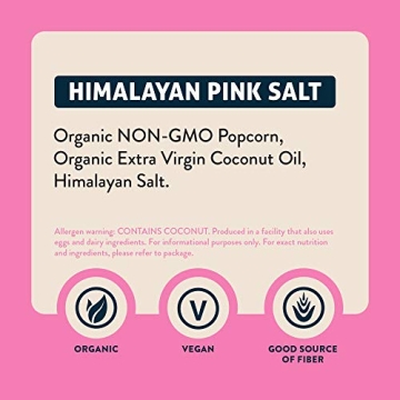 LesserEvil Organic Popcorn Himalayan Pink Salt 18 Count