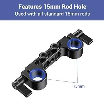 SmallRig Super Lightweight 15mm Railblock, 15mm Rod Clamp with 1/4"-20 Thread for Sony for Canon and Other 15mm DSLR Camera Rig Shoulder Support Rail System, Pack of 2
